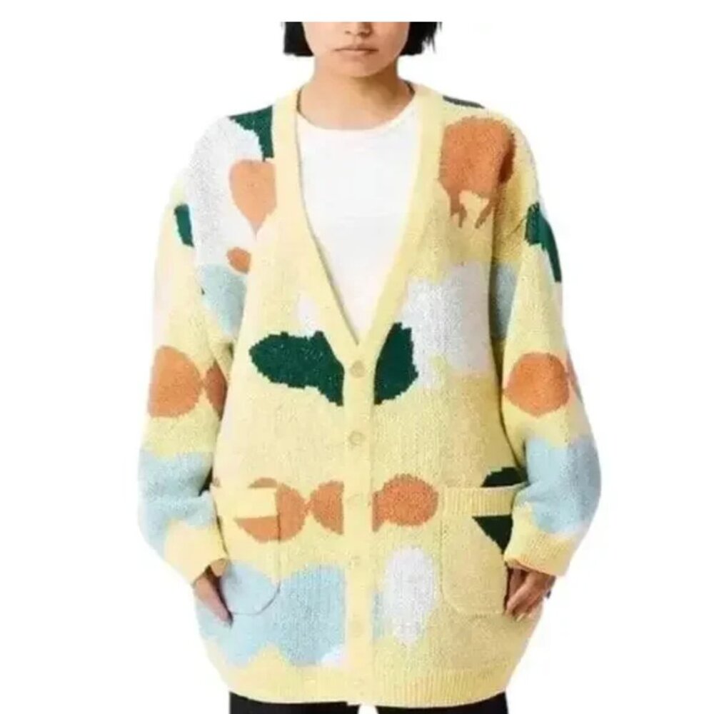 Obey Women’s Splatter Cardigan Sweater HO22 Black White Paint Drip Streetwear